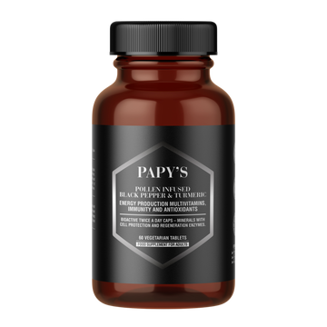 Whole Body Solution Multivitamin - 100% Organic Pollen, Medical Grade Turmeric & Purified Black Pepper